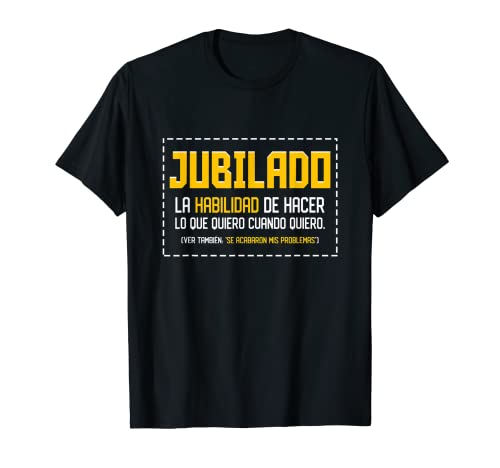 Camiseta Definición Jubilado Regalo Divertida