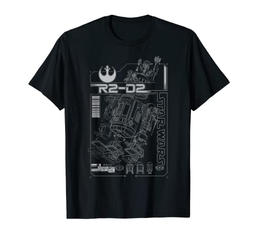 Star Wars R2-D2 Schematics Breakdown Camiseta