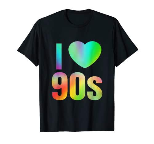 Retro I Love The 90s Rainbow Fondo Para Recuerdos Camiseta