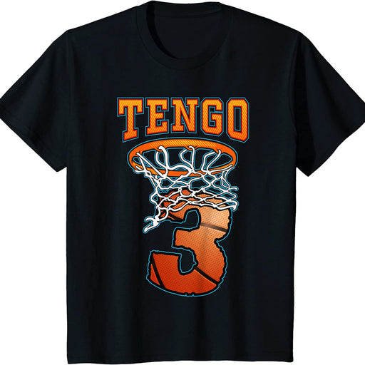 Camiseta Niños Tengo 3 Años Baloncesto