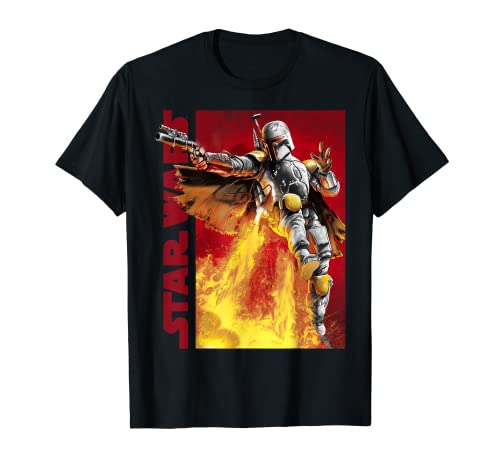 Star Wars Boba Fett Jetpack Turbo Character Profile Camiseta