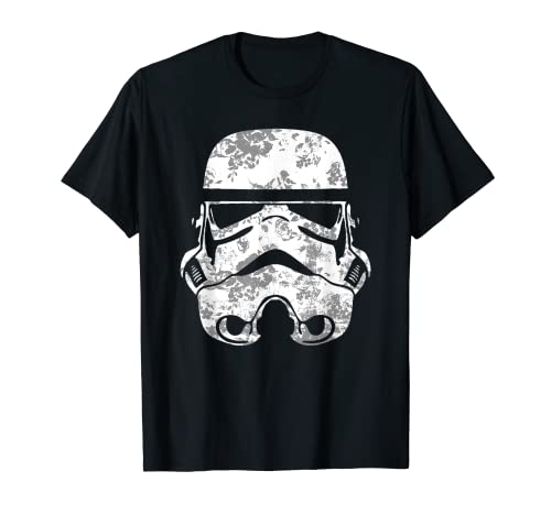 Star Wars Stormtrooper Helmet Flowers Floral Fill Camiseta