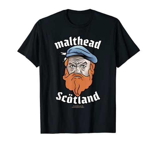 Whisky Design Malthead Scotland Whisky Camiseta