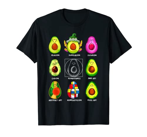 Aguacate Historia Del Arte Vegetariano Divertido Végano Camiseta