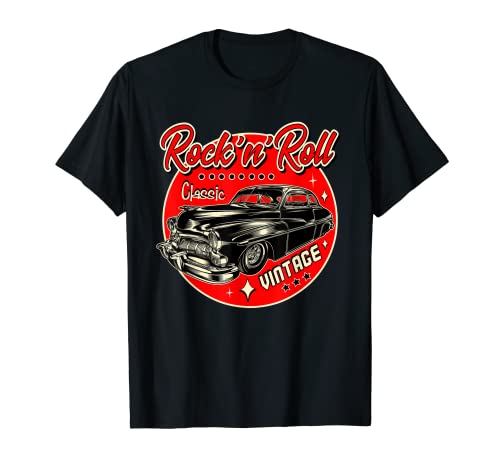 Camisetas Rockabilly Hombre Mujer Rockera Coches Clásicos Camiseta