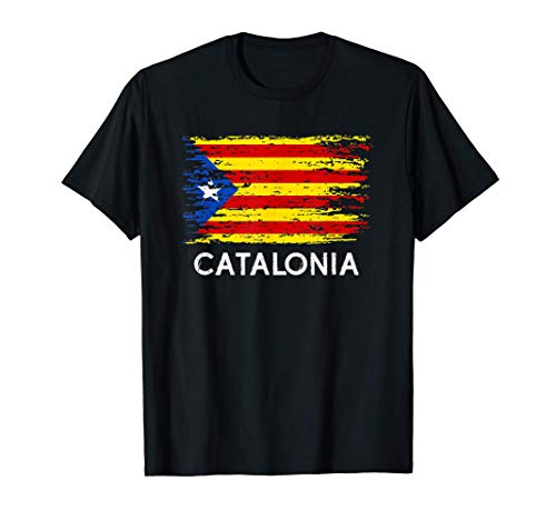 Bandera catalán Orgullo catalán Raíz cataluña Camiseta