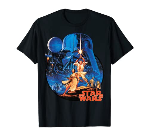 Star Wars Vintage Poster Art Circle Camiseta