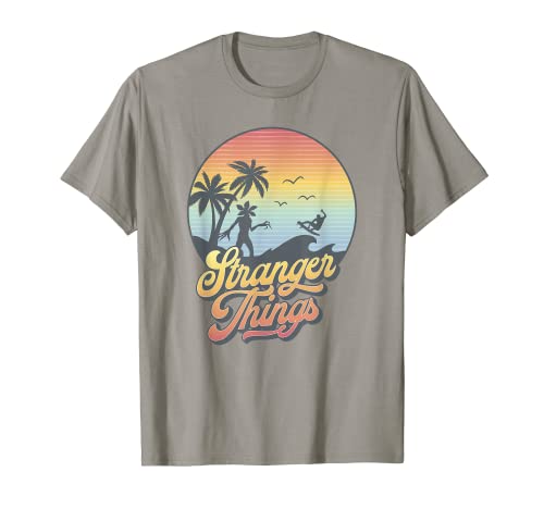 Stranger Things 4 Demogorgon Silhouette Sunset Camiseta
