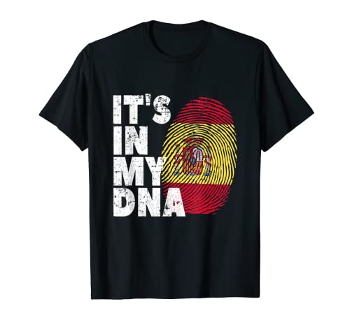 España bandera española está en mi ADN huella digital Camiseta