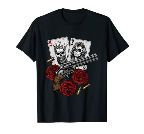 Tarjetas Rosas Revólver Camiseta