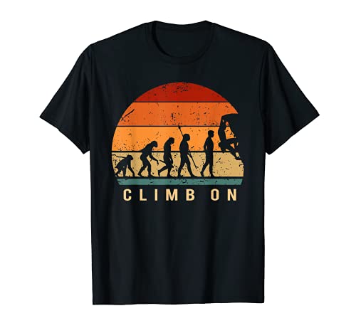 Bouldering Evolution - Escalador de escalada Camiseta