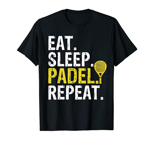Eat Sleep Padel Repeat - Abanico de juego deportivo Camiseta