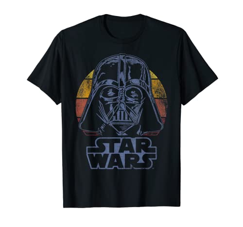 Star Wars Darth Vader Retro Line Face Portrait Camiseta