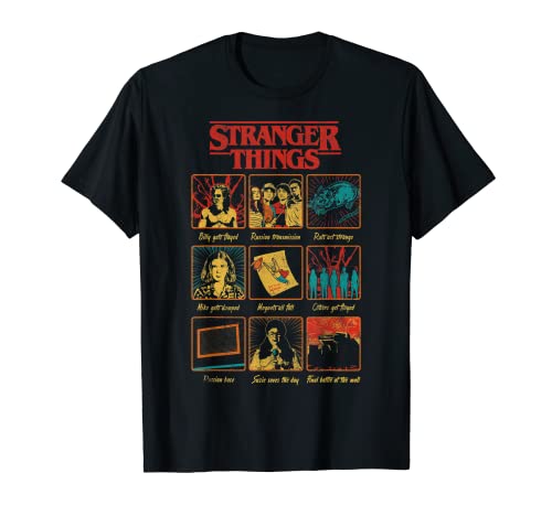 Stranger Things Group Shot Season 3 Moments Boxed Up Poster Camiseta