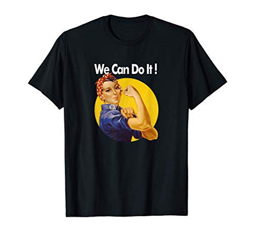 Rosie The Riveter "We Can Do It" WW2 Poster Retro Camiseta