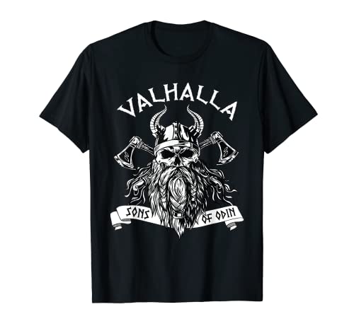 Vikingo Valhalla Hijos De Odin Nordo Thor Mitología Camiseta