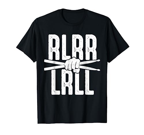 Rudimento RLRR LRLL Baterista Drummer Paradiddle Batería Camiseta