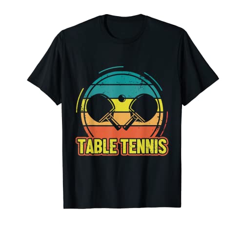 Retro Tenis Mesa Vintage Ping Pong Bola Juego Equipo Jugador Camiseta