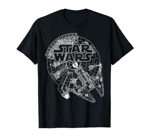 Star Wars Logo On Millenium Falcon Camiseta