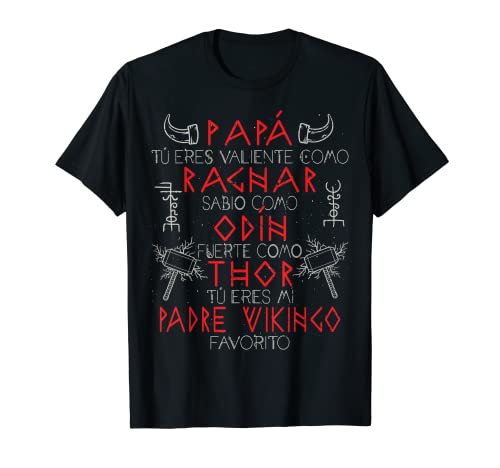 Hombre Dia Del Padre Para Papá Para Padre Originales Vikingo Camiseta