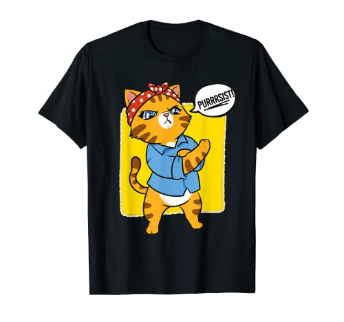 Gato Purrsist Resistencia Feminista Feminismo Gatos Camiseta