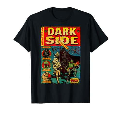Star Wars Vader Dark Side Retro Comic Cover Camiseta