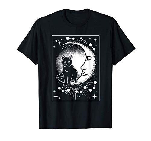 Scary Cat and Moon - Tarot Card Camiseta