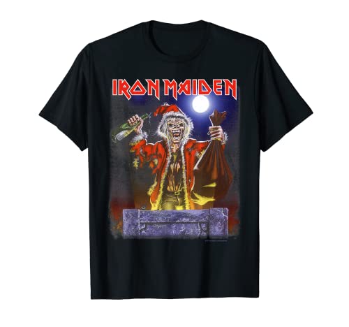 Iron Maiden - No Prayer Santa Eddie Christmas Camiseta