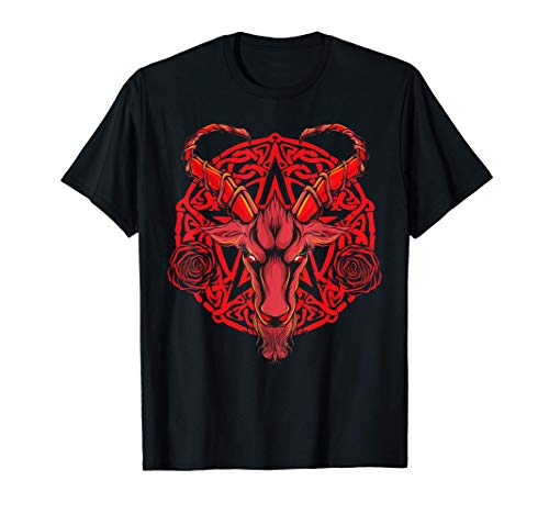 Pentagrama Bafometo Satánico para Halloween Camiseta