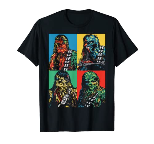 Star Wars Chewbacca Colorful Panel Portrait Camiseta
