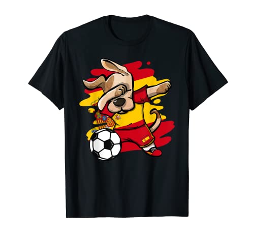 Dabbing Dog España Fans del fútbol Jersey España Amantes del fútbol Camiseta