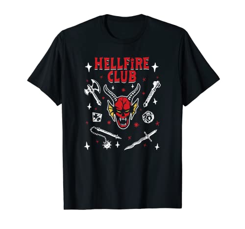 Stranger Things 4 Hellfire Club Icon Collage Camiseta