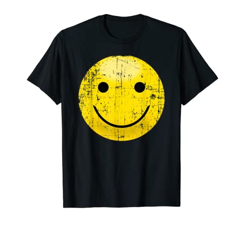 Camisa Vintage Smiley Face - Smile Face Happy 80s Vibe Camiseta
