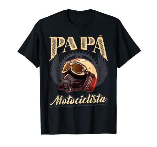 Papá Motociclista Motero Día Del Padre Abuelo Con Moto Camiseta
