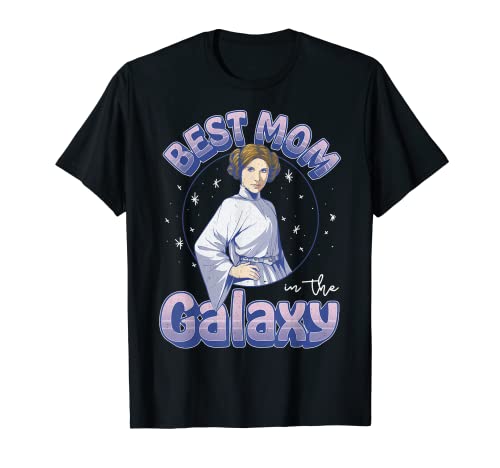 Star Wars Día de la Madre Best Mom In Galaxy Princess Leia Camiseta