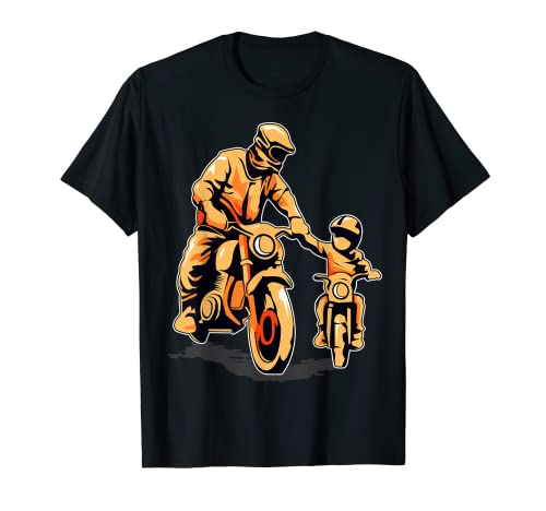 De Tal Padre Tal Hijo Motocross Papá e Hijo Padre Abuelo Camiseta
