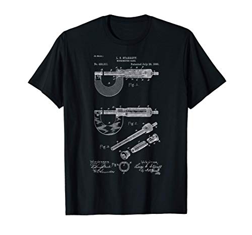 Patente de calibre micrométrico de ingeniero mecánico Camiseta