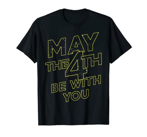 Star Wars May The 4th Be With You Galaxy Fill Text Camiseta