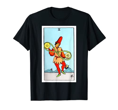 Dos de Monedas o Pentáculos Tarot Vintage - Jinete Waite Deck Camiseta