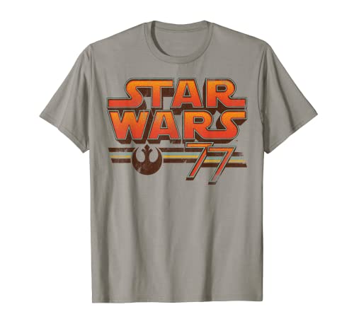Star Wars 1977 3D Logo And Stripes Camiseta