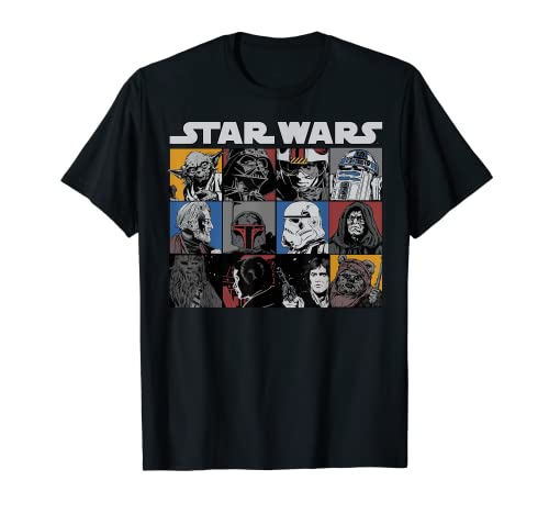 Star Wars Comic Style Character Boxes Camiseta