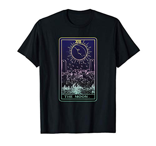 La Luna Carta Tarot Bruja Adivino Brujería Psíquico Arcana Camiseta