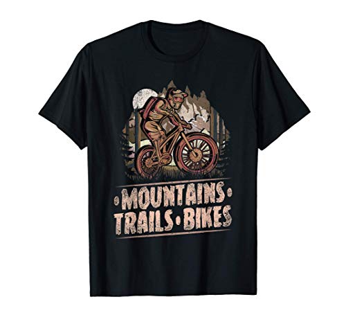Montañas Rutas Bicicletas Bicicletas MTB Regalo Camiseta