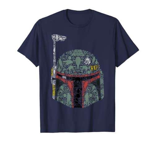Star Wars Boba Fett Silhouette Helmet Fill Camiseta