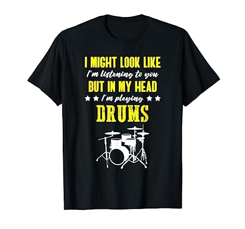 Drummer Drums para niños, niñas, hombres y mujeres Camiseta