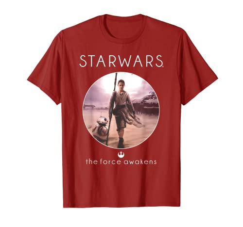Star Wars Rey BB-8 Episode 7 Jakku Poster Camiseta