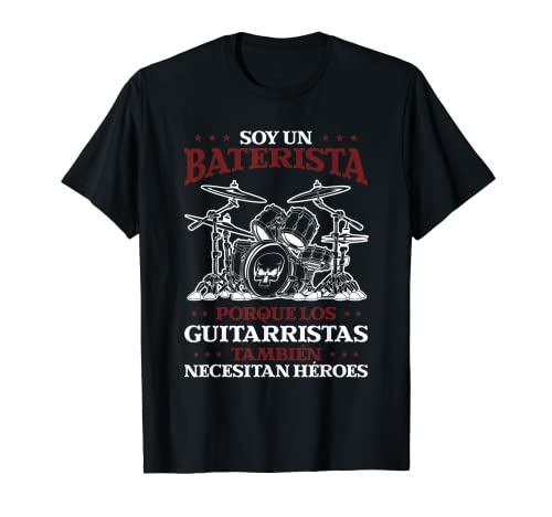 Drumming Baterista Tambores Músico Nacido Para Tocar Batería Camiseta