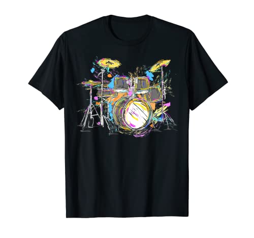Arte abstracto tambores músico música banda trono tambor Camiseta