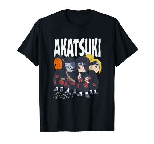 Postura de Naruto Shippuden Chibi Akatsuki Camiseta