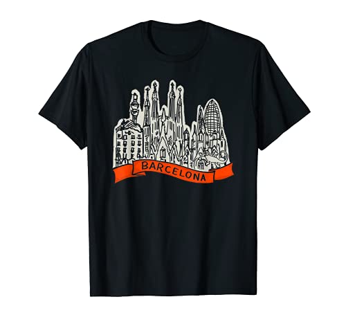 Barcelona Sagrada Familia Cataluña España Rascacielos Camiseta
